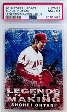 2018 Topps Shohei Ohtani RC Blue “Legends in the Making” Rookie Card SP PSA 8