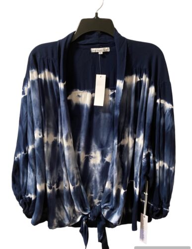 Young Fabulous Broke Women’s Size S Tie Dye Open Front Lightweight Cardigan Tie