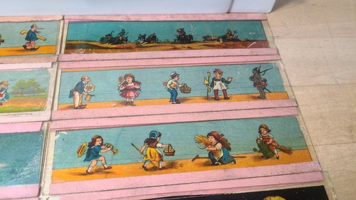 45 Antique Magic Lantern Slides Victorian Cartoons Holiday Germany - Picture 15 of 18
