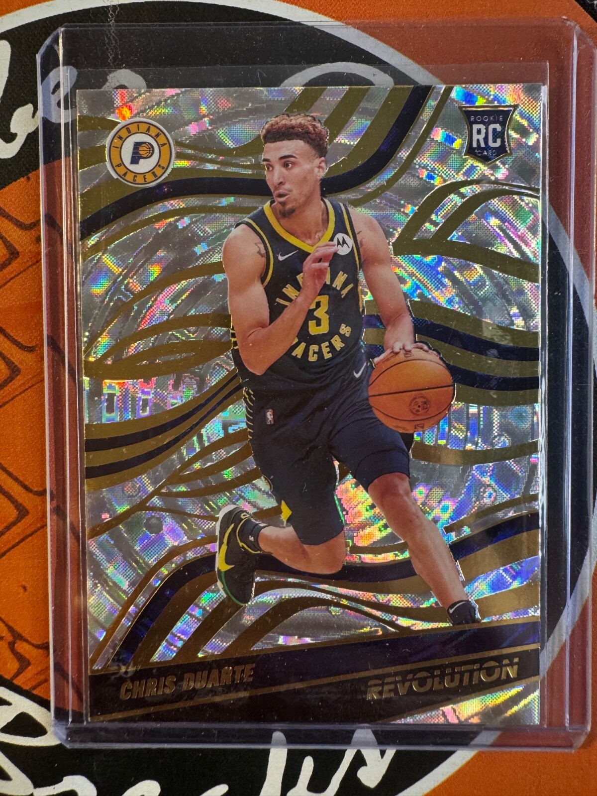2021-22 PANINI REVOLUTION #139 CHRIS DUARTE FRACTAL (RC) PACERS