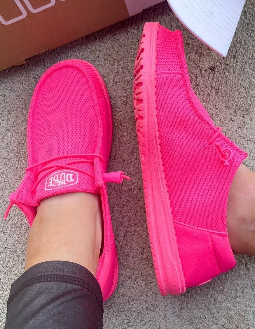 Pink hey store dude shoes