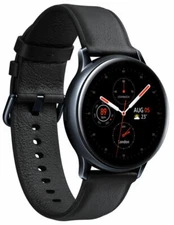 Samsung Galaxy Watch Active 2 SM-R835 40mm Stainless Steel Case with Leather...