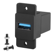 QIANRENON USB3.0 Rectangular Panel Adapter 5Gbps USB3.0 Female to Female Pane...