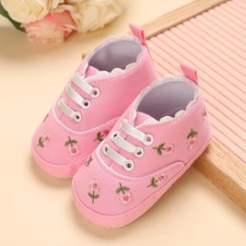 flower styles embroidered shoes for girls aged 0-18 months casual baby shoes