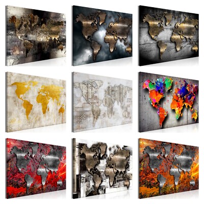 WELTKARTE Leinwandbild TNT Drucke Wandbilder k-A-0473-b-a