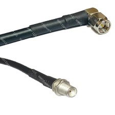 RFC195 Silver SMA MALE ANGLE to SMA FEMALE Coax RF Cable USA Lot