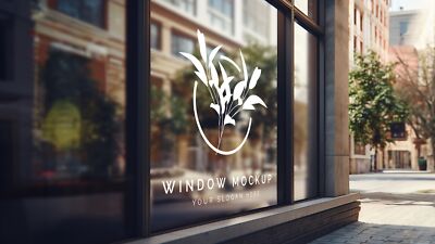 Vinyl Window Decal, PEEL AND STICK, for Storefront, Business, Café, Shop