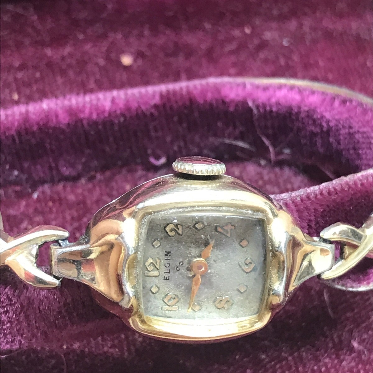 Vintage Elgin Swiss Watch Womens 10K RGP Bezel Oval Face‎ Expansion Band Tested Lot - Vintage Ladies Elgin 10K R.G.P. Bezel Watch main image 3