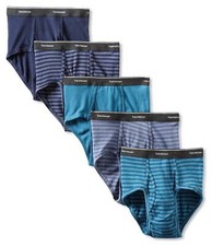 Men's Stripe and Solid Briefs, 5 Pack