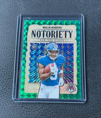 2024 Panini Mosaic Malik Nabers Rookie Notoriety Green Mosaic