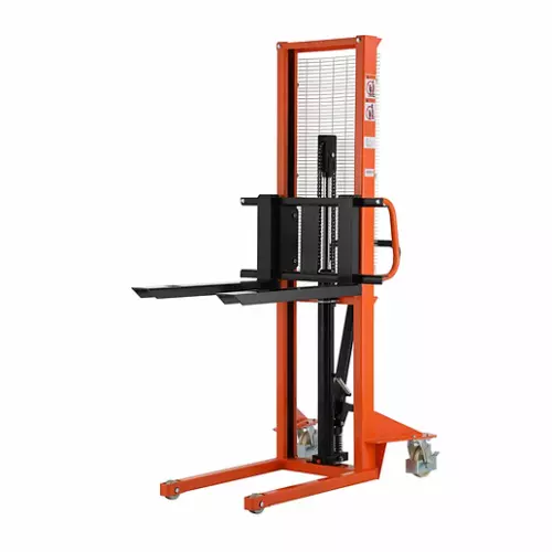 63 in. Lift Hand Pallet Stacker Hydraulic Walkie Stacker 1100lbs W Fixed Legs US