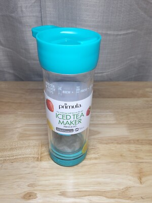 Primula Press and Go Iced Tea Brewer Tumbler For Loose Leaf Teal 