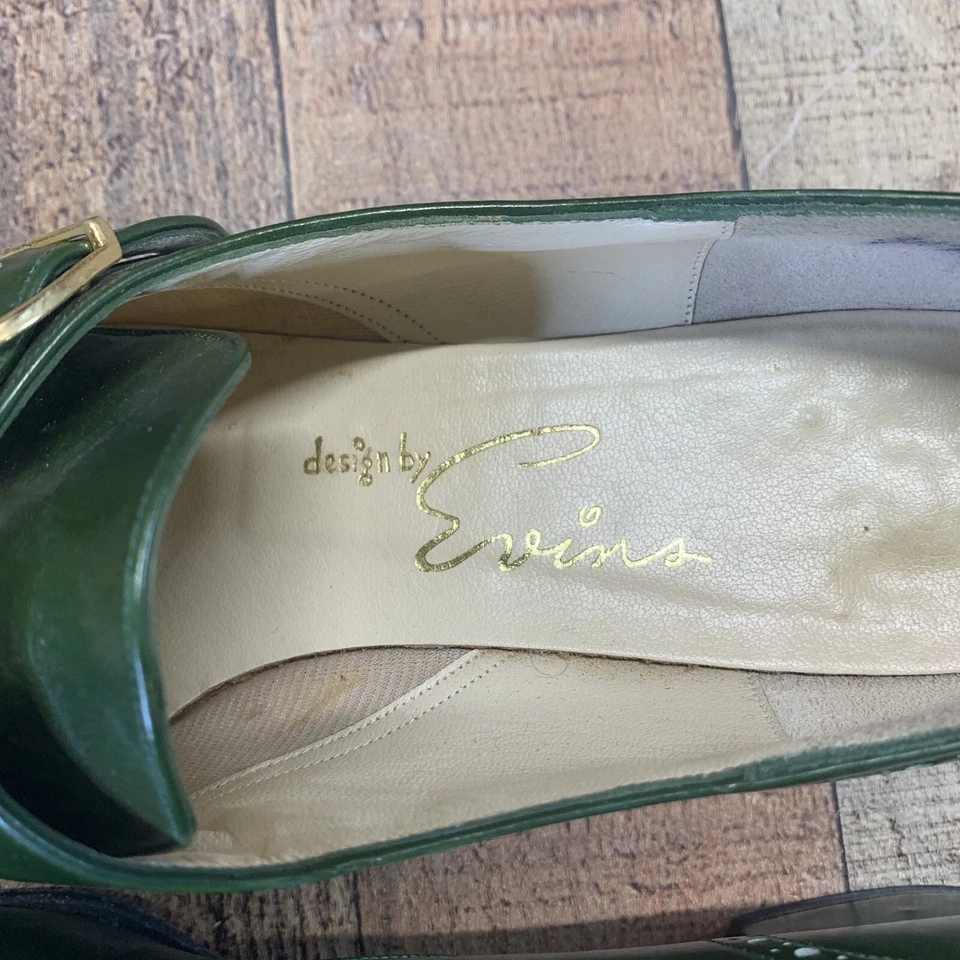 De Colección Cuero Verde Monje Correa Hebilla Drama En Calzado Por Evins 8.5 AAAA Ver Desc Foto 3 de 4