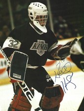 1980'S KELLY HRUDEY AUTOGRAPHED 8 X 10 MAGAZINE PAGE !!
