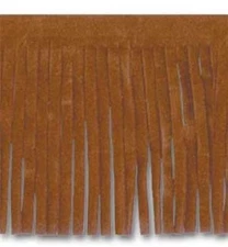 TRIMPLACE CHESTNUT 2 INCH FAUX SUEDE FRINGE 10 Yards