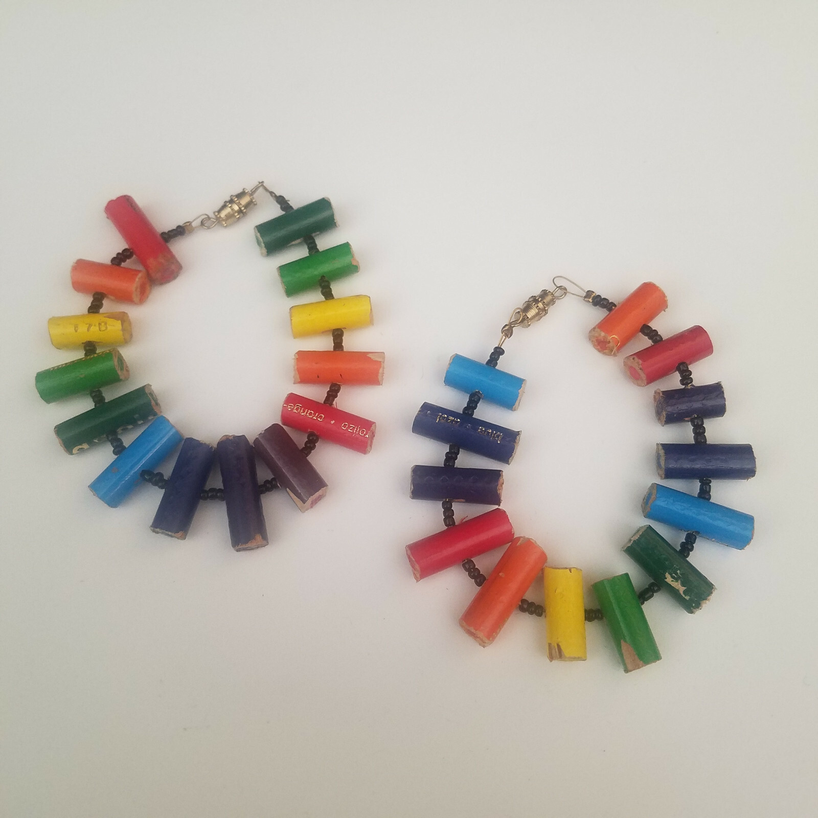 Colored Pencil Bracelet Set Artist Art Teacher Rainbow Handm