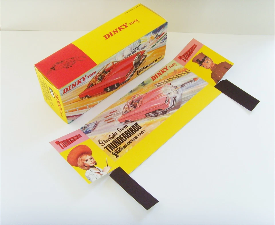 DINKY TOYS No.100 - LADY PENELOPES FAB 1. Custom repro box and display back ONLY - Image 3 of 4