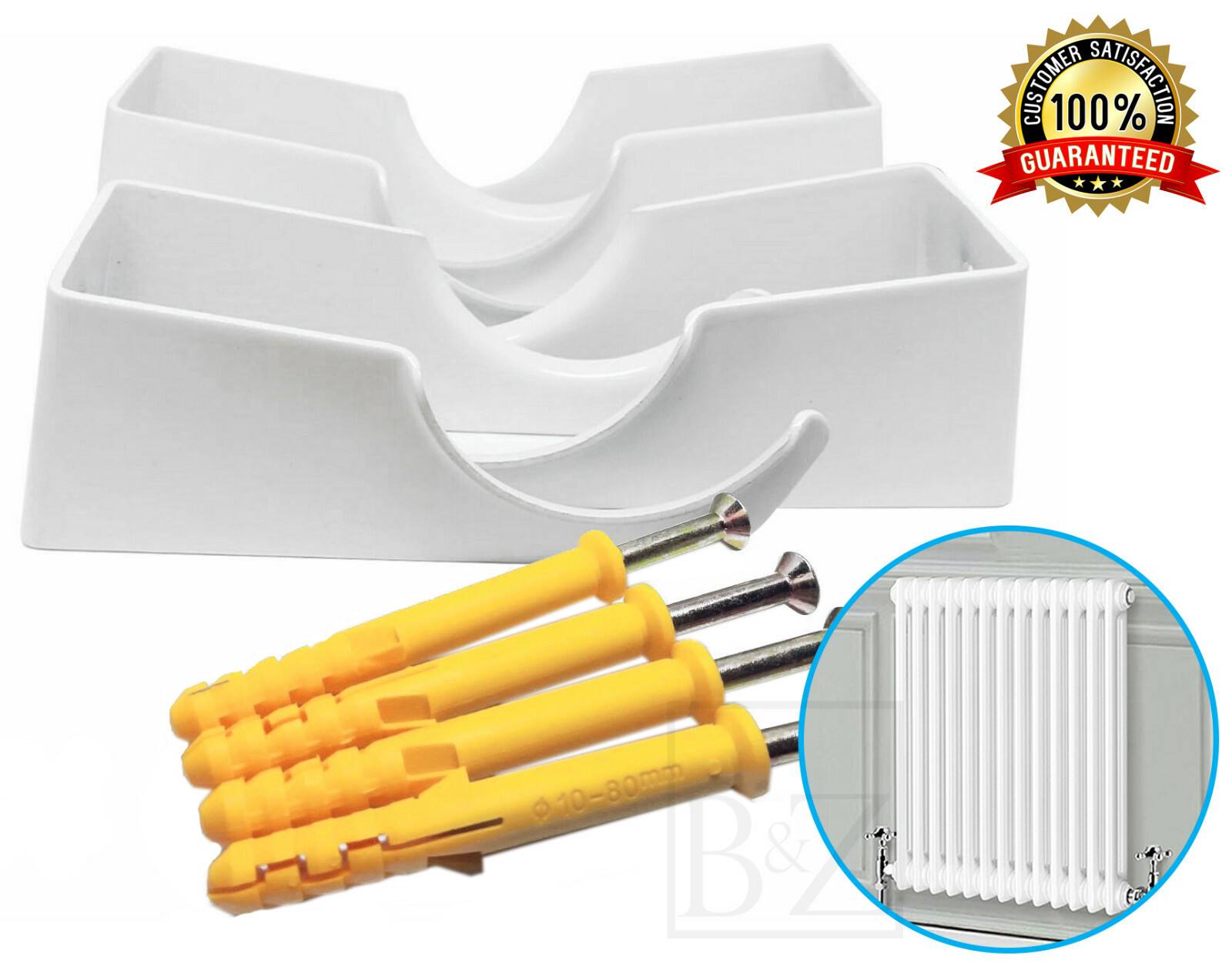 B&Z Dual Arm Traditional Column Radiator Brackets Fixing Hanging & Free ...