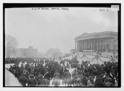 Taft Inauguration crowd in plaza before Capitol Washington D.C c1900 Old Photo