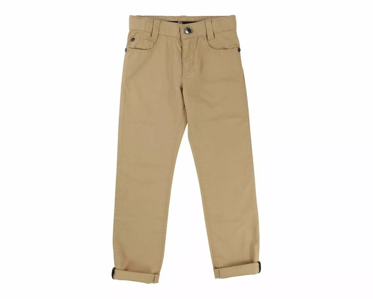 Sale Hugo Boss Kids J24501 232 Pocket Cotton Chino Pants Stone 4 - 16 Years | eBay