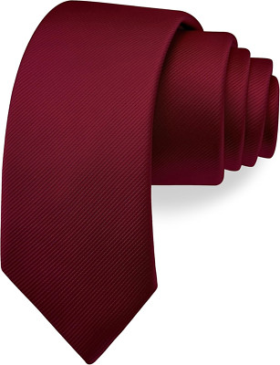 Corbata fina lisa de color liso de 6 cm para hombre