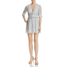 THE EAST ORDER NEW Women's Willa Plaid Crepe Mini Fit & Flare Dress XS TEDO