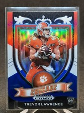2021 Trevor Lawrence Panini Prizm Draft Picks Crusade Red White Blue Prizm #161