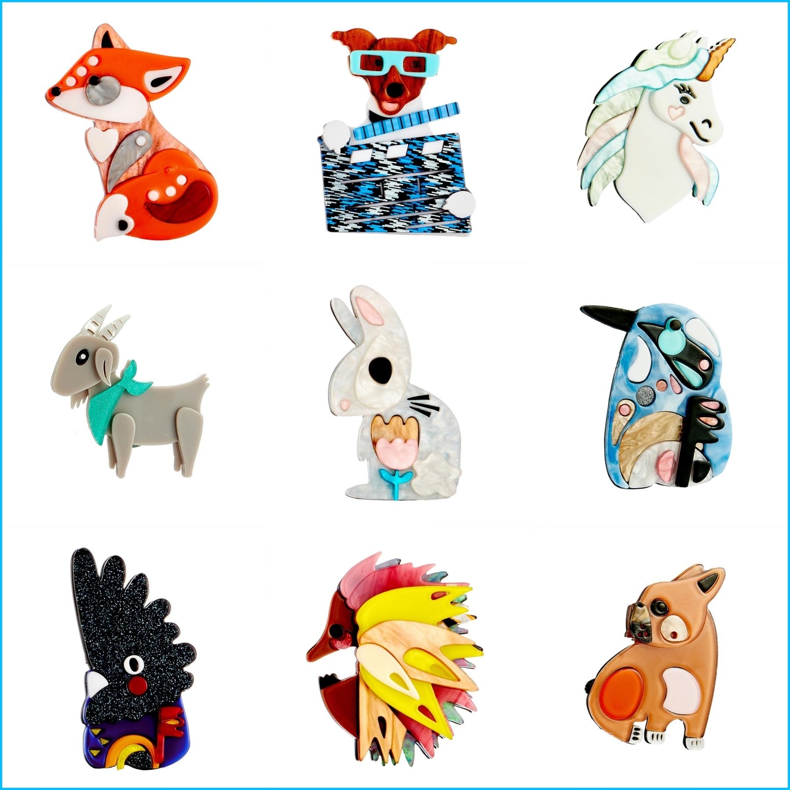 Funny Acrylic Cartoon Animal Artistic Fox Dog Rabbit Dinosaur Brooches Pins Gift | eBay Funny Acrylic Cartoon Animal Artistic Fox Dog Rabbit Dinosaur Brooches Pins Gift | eBay