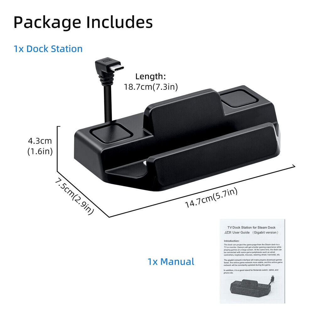 4K HD Type-C HUB Laptop Docking Station USB-C Charging Base for ASUS ROG  Ally