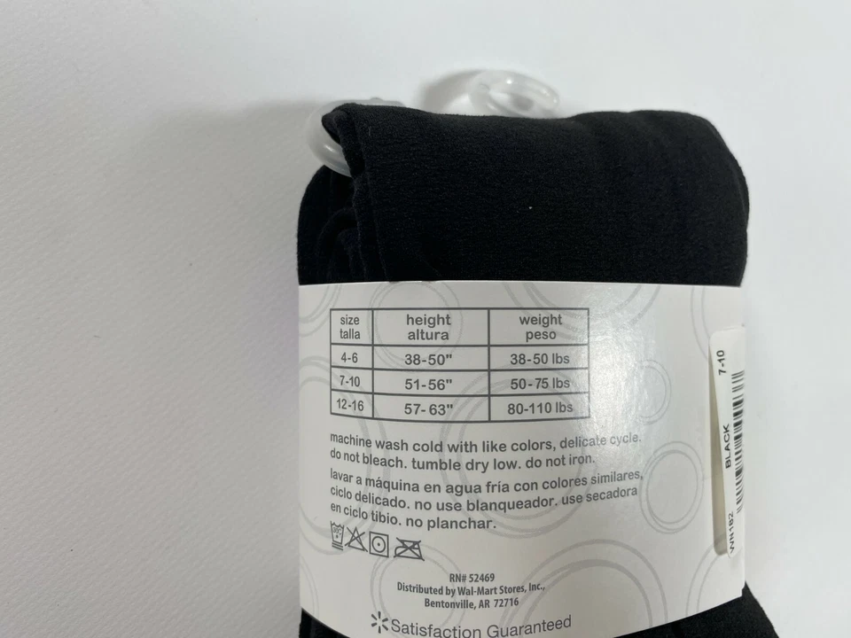 Medias de microfibra negras Wonder Nation para niñas 2 pares ¡NUEVAS! Nuevo con etiquetas Foto 3 de 3