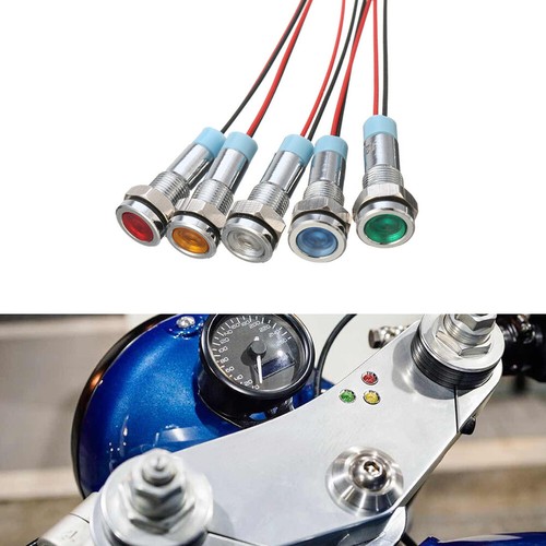 5x Car Boat 12V 6mm LED Indicator Light Dashboard Dash Panel Warning Pilot Lamp - Picture 6 of 12