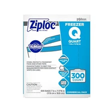 Ziploc Freezer Bags, For Food Organization and Storage, Double Zipper, Quart,...