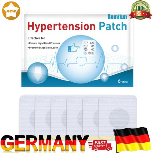 6x Hypertension Patch Headache Relief Reduce High Blood Pressure Herbal
