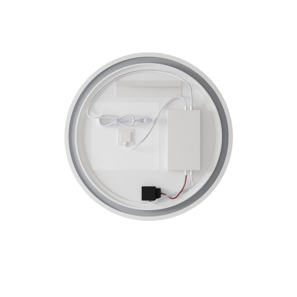 Espejo LED antiniebla 24""/30""/36"" para baño, espejo redondo inteligente iluminado Foto 2 de 4