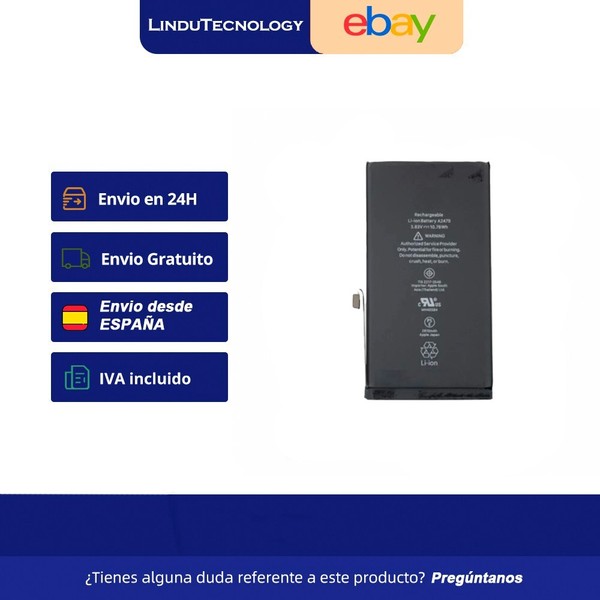 Bateria iPhone 13, PREMIUM, GARANTIA 2 AÑOS, Envio 24/48h.