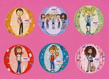 12 Miss O and Friends Patterns - Large Stickers - Party Favors - Rewards
