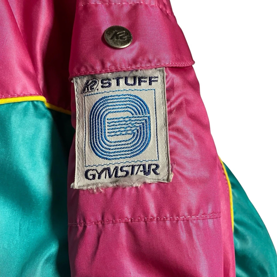Chaqueta retro K2 Stuff Gymstar para mujer años 80 bloques de colores vintage talla grande EE. UU. Foto 4 de 4