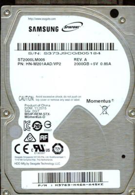 ST2000LM005 HN-M201AAD/VP2, H3763-H46A-A45KE, REV.A SAMSUNG SATA