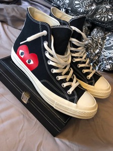 converse x comme des garcons black