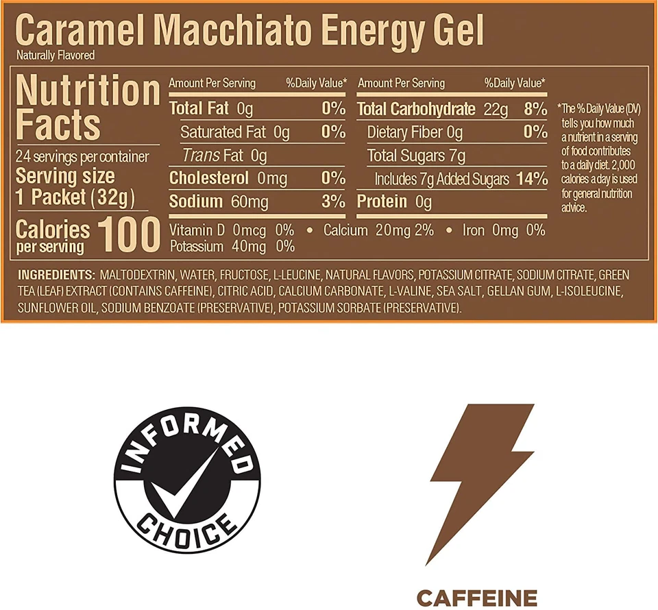 GU Energy Original Sports Nutrition Energy Gel, 24-Count, Caramel Macchiato - Image 4 of 4