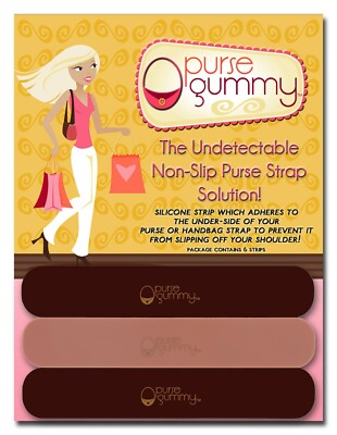 Purse Gummy  Stop Strap Slips*Keep your bag & purse secure *Non-slip grip strip 