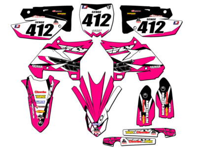 2008-2014 fits UFO RESTYLE YZ 250 2-STROKE 13 FLY Pink Senge Graphics Kit Com...