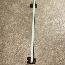 ART Deco Vintage 15 Mid Century Bathroom Porcelain TOWEL BAR w Wall Brackets