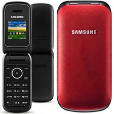 Original Samsung E1190 1.43" Unlocked 2G GSM Java Games Mini-SIM Flip CellPhone