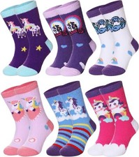 Kids Non Slip Fuzzy Socks Toddlers Boys Girls with Grips Anti-Slip Cozy Fluff...