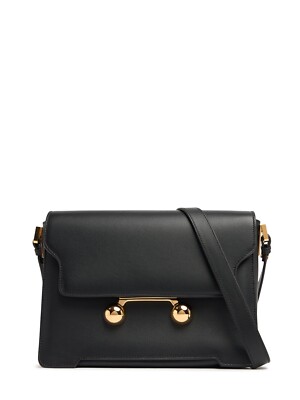 ショルダーバッグ MARNI**Trunkaroo shoulder bag Medium**23 x 17 x 9 cm MARNI Trunkaroo Medium Black Leather Shoulder Bag New | eBay