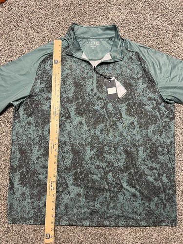 Maelreg Golf Performance Pullover Men’s 1/4 Zip Green Splatter Size 2XL Wicking - Picture 7 of 12