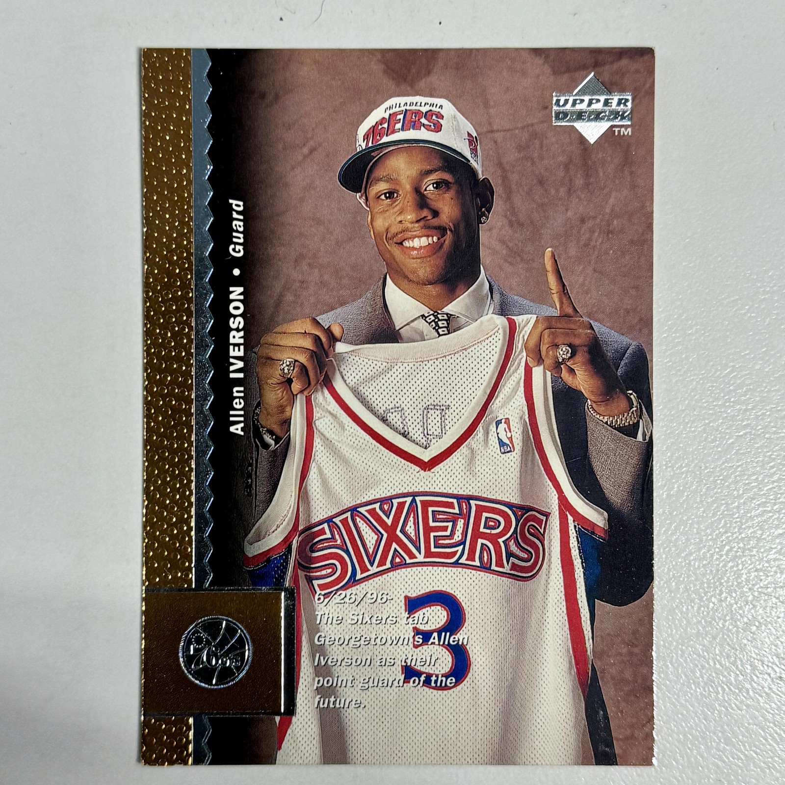 1996-97 Upper Deck #91 Allen Iverson Rookie 76ers Sixers