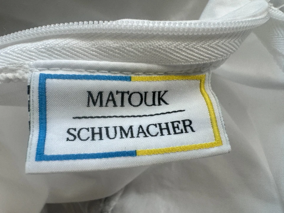 Matouk Schumacher 全大号被套 懒人蓝色 - 意大利制造 - 825 美元 — 第 2/3 张图片