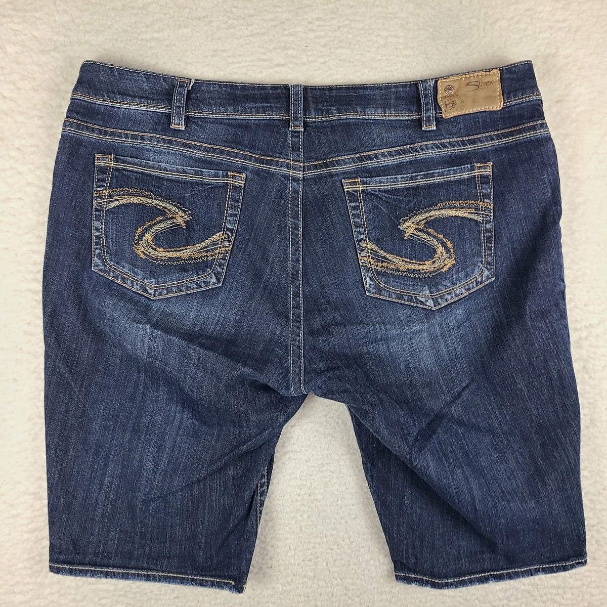 France Antique -アルザスチェア- Silver Jeans Shorts Womens Plus Size 24 Suki Mid Bermuda 13